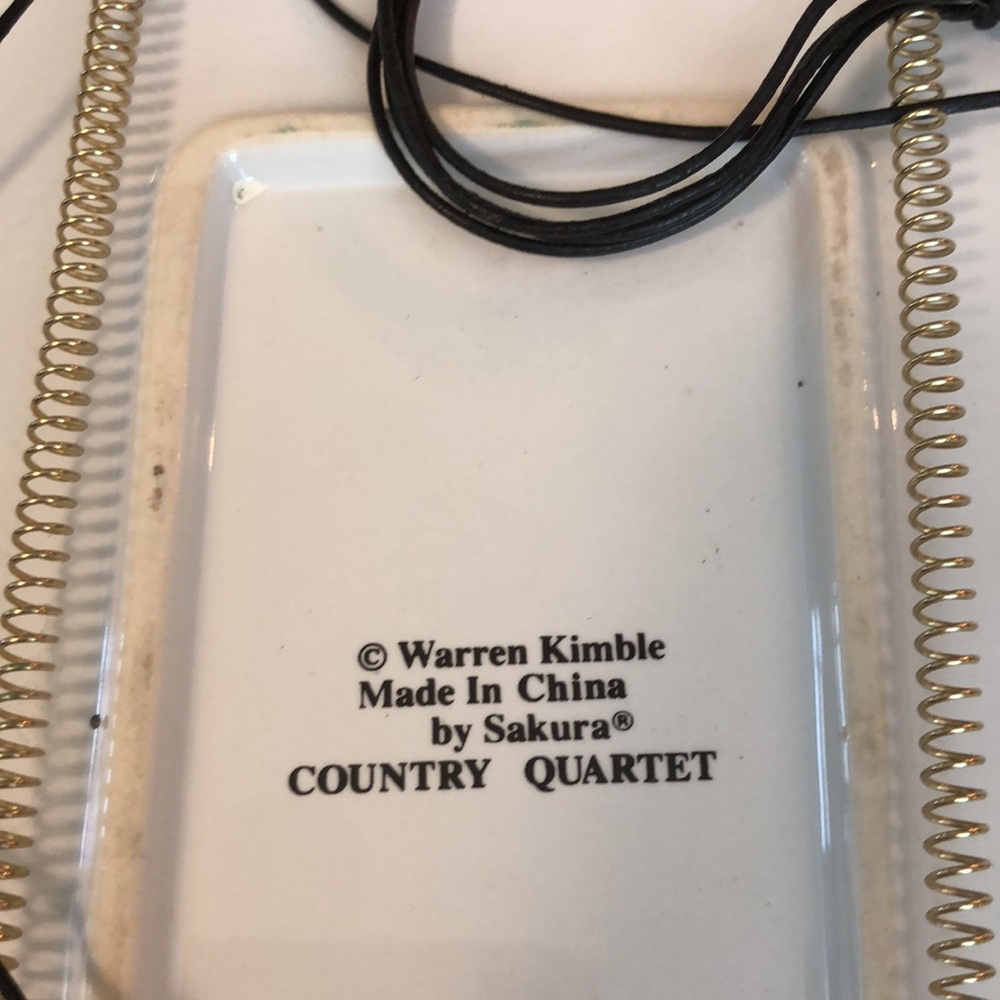 Warren Kimble Sakura - Country Quartet Trivet Tile - Kitchen Roosters 8.5 x 6.5” - Picture 3 of 3